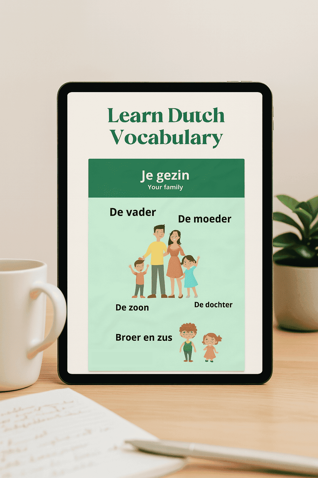 foto van vocabulary book